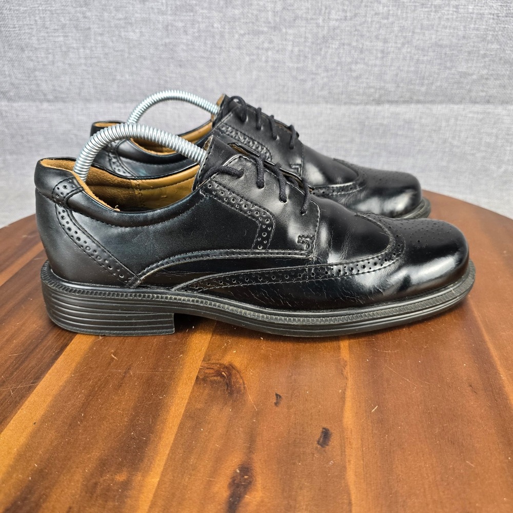 Croft & Barrow Mens Hoffman Black Leather Wingtip Oxford Dress Shoes‎ Size 8 M